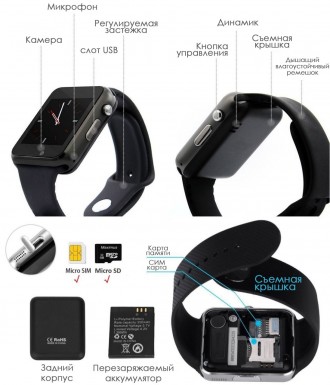 Умные часы SmartWatch A1 станут идеальным компаньоном для любителей цифровых гад. . фото 4