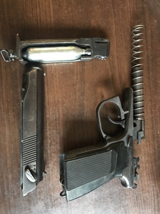 Пневматический пистолет Мр 654к, кобура новая, кожа.. . фото 3