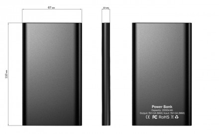 Павер Банк Емкостью 2000 mAh подходит для зарядки планшетов, мобильных телефонов. . фото 3