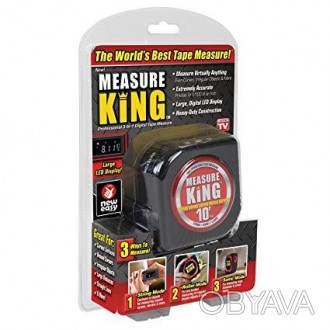 Рулетка Measure King 3 в 1 - универсальный инструмент. Подходит для замеров прям. . фото 1