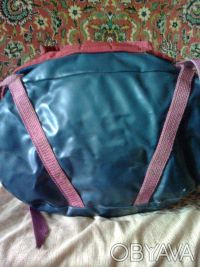 Туристический рюкзак бу хорошее состояние красного цвета с синими вставками  выс. . фото 7