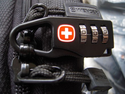Навесной кодовый замок металлический SwissGear на сумку, рюкзак, чемодан, предна. . фото 4