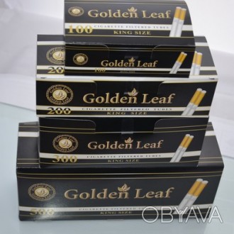 Гильзы для набивки табаком Golden Leaf, производства Польша, в упаковке 100 штук. . фото 1