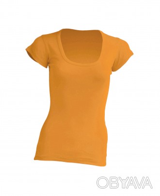 Женская модная футболка приталенная.  Плотность ткани 200 г/м2  , 100 % хб. Глуб. . фото 1