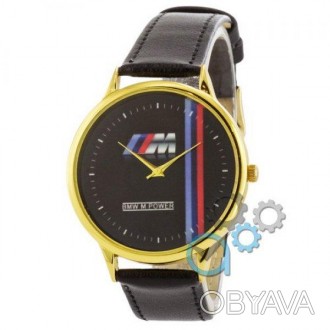 Наручные мужские часы (копия) Часы BMW M Power c Gold-Black. . фото 1