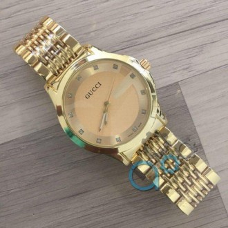 Женские наручные часы (копия) Gucci All Gold Cristal. . фото 2