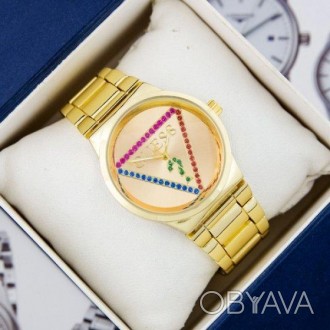 Женские наручные часы (копия) Guess 7156 Gold. . фото 1