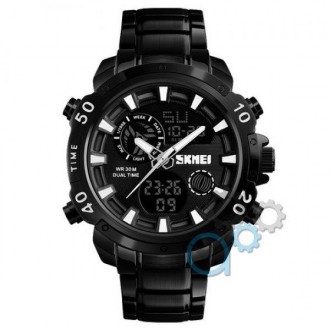 Мужские спортивные часы (копия) Skmei 1306 Steel Black-White. . фото 2