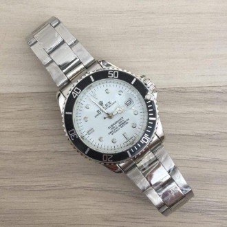Наручные мужские часы (копия) Rolex Submariner Silver-Black-White. . фото 2