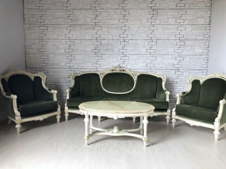 Мягкая часть барокко из Европы по доступной цене.
Гарнитур мягкой мебели в стиле. . фото 2