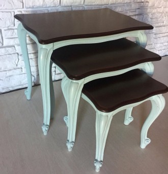 Стол-матрёшка (англ. nesting table) — комплект из трёх отдельных столиков послед. . фото 3