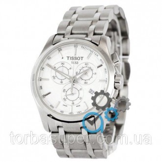 Механические часы мужские Tissot T-Classic Couturier Chronograph Steel Silver-Wh. . фото 2