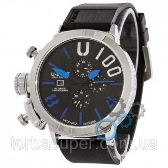 Мужские наручные часы (копия) U-boat Italo Fontana Silver-Black-Blue. . фото 2