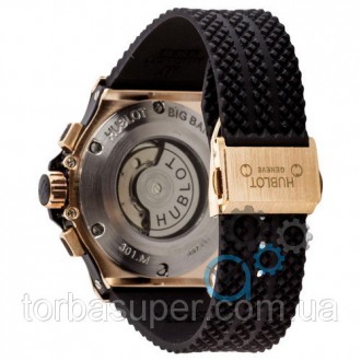 Мужские наручные часы (копия) Hublot Big Bang Classic Automatic Black-Gold-Black. . фото 3