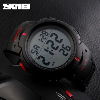 Мужские спортивные часы (копия) Skmei 1068 Black-Red. . фото 2