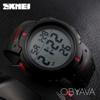 Мужские спортивные часы (копия) Skmei 1068 Black-Red. . фото 1