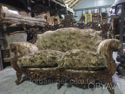 Роскошный диван 2-ка Людовик , выполненный в стиле бароко, Каркас полностью из н. . фото 1