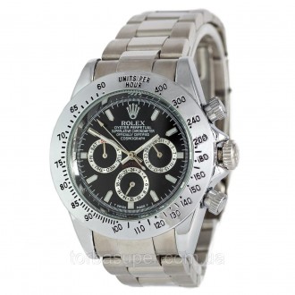 Мужские наручные часы (копия) Rolex Daytona AA Men Silver-Black. . фото 2