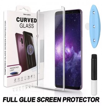 Защитное ультрафиолетовое стекло на Samsung S10 S10 lite s10 plus Note 9 Note 8 . . фото 4