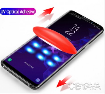 Защитное ультрафиолетовое стекло на Samsung S10 S10 lite s10 plus Note 9 Note 8 . . фото 1