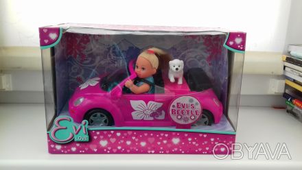 Продадим новую Куклу Эви и "New Beetle". В комлекте кукла, автомобиль и собачка.. . фото 1