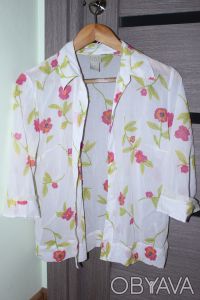 Новая нежная блуза из натурального хлопка в цветочек, очень легкая и приятная на. . фото 2