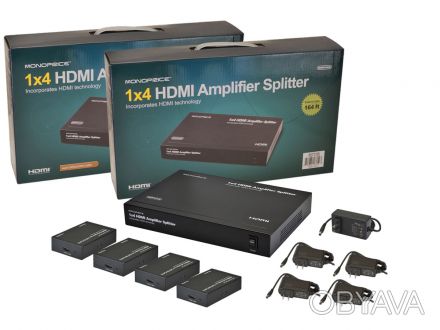 HDmi распределитель 1х4 и HDMI 1x8 по одной витой паре распределитель - удлините. . фото 1