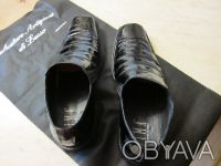 Итальянские лаковые туфли "под крокодил" из натуральной кожи. Фирма Vero Cuoio I. . фото 2