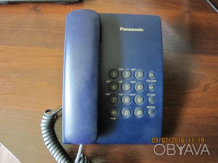 Телефон Panasonic KX-TS2350UAC в отличном, рабочем состоянии. Цвет темно-синий. . . фото 1