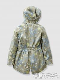 Куртка-парка для девочки (писк сезона рисунок в мелкий цветочек): 
- размер на . . фото 3