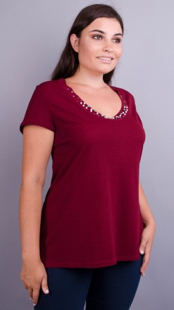 Дона. Жакет+блуза для женщин больших размеров.
Цвет: бордо
Материал: плательный . . фото 4
