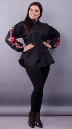 Блуза Юсмина
Цвет: черный
Материал: рубашечная ткань+аппликация(может отличаться. . фото 4