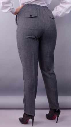 Элия. Классические брюки женские.
Цвет: серый
Материал: габардин лён
Размеры: 52. . фото 4
