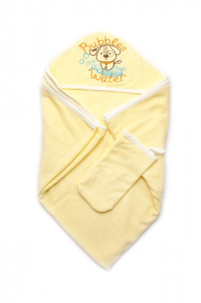 Детское махровое полотенце с рукавичкой Bubbles Water для купания
Размер полотен. . фото 5
