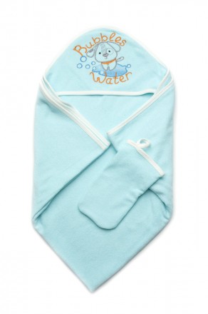 Детское махровое полотенце с рукавичкой Bubbles Water для купания
Размер полотен. . фото 3