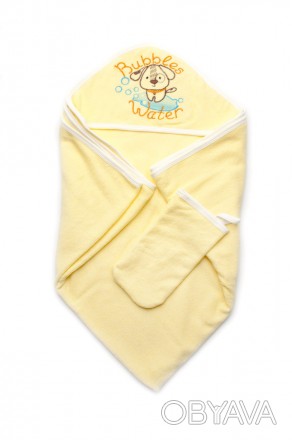 Детское махровое полотенце с рукавичкой Bubbles Water для купания
Размер полотен. . фото 1