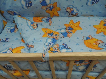 Комплект постельного белья из 9 предметов в детскую кроватку от ТМ Бонна – отлич. . фото 5