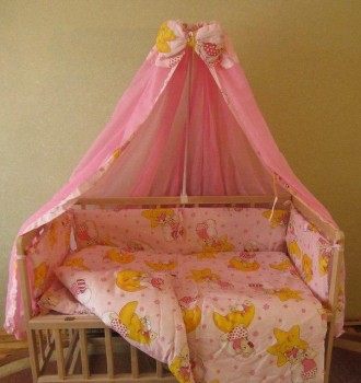 Комплект постельного белья из 9 предметов в детскую кроватку от ТМ Бонна – отлич. . фото 2