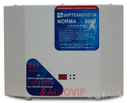 Стабилизатор NORMA 5 кВА работает на тиристорах под микропроцессорном управлении. . фото 1