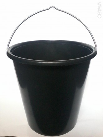 Продам оптом качественные пластмассовые ведра 9 литров черного 
цвета с металич. . фото 4