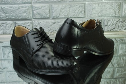 Изысканные и легкие мужские туфли из натуральной кожи на лето. Туфли аккуратно с. . фото 8