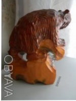 Пропонується до продажу дерев'яна скульптура ведмедя. Вона у дуже прекрасному ст. . фото 4