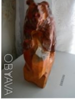 Пропонується до продажу дерев'яна скульптура ведмедя. Вона у дуже прекрасному ст. . фото 3