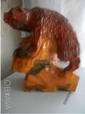 Пропонується до продажу дерев'яна скульптура ведмедя. Вона у дуже прекрасному ст. . фото 1