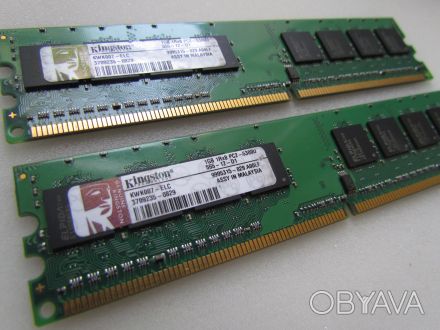 Модули памяти 1Gb PC2-5300 / 667MHz.
Все планки работают в двухканальном режиме. . фото 1