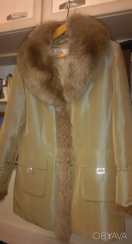 Куртка-трансформер женская с песцовым воротником и рукавами (отстегивается все).. . фото 1