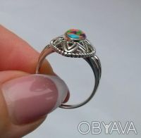 Представляю Вашему вниманию прекрасное кольцо с разноцветной бирюзой в этническо. . фото 5
