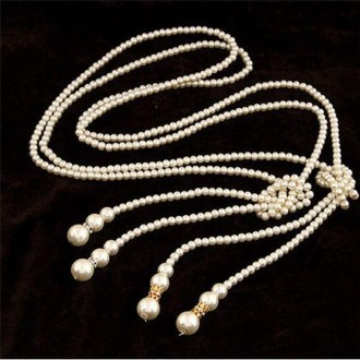 Материал ювелирный сплав
Ожерелье 115 см
Вставка жемчуг искусственный
 
 
 
 
 
. . фото 4