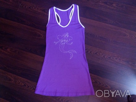 Летнее платьице фиолетового цвета в очень хорошем состоянии на девочку 10-11 лет. . фото 1