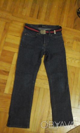Продам модные джинсы на пуговицах для мальчика.  
Фирма Kslims.  
Цвет синий. . . фото 1
